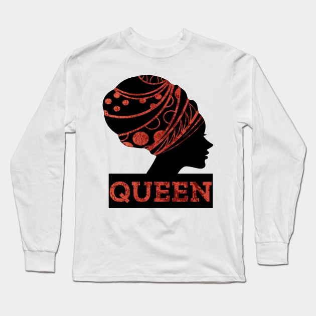 WOMEN Empowerment Black Queen Long Sleeve T-Shirt by SartorisArt1